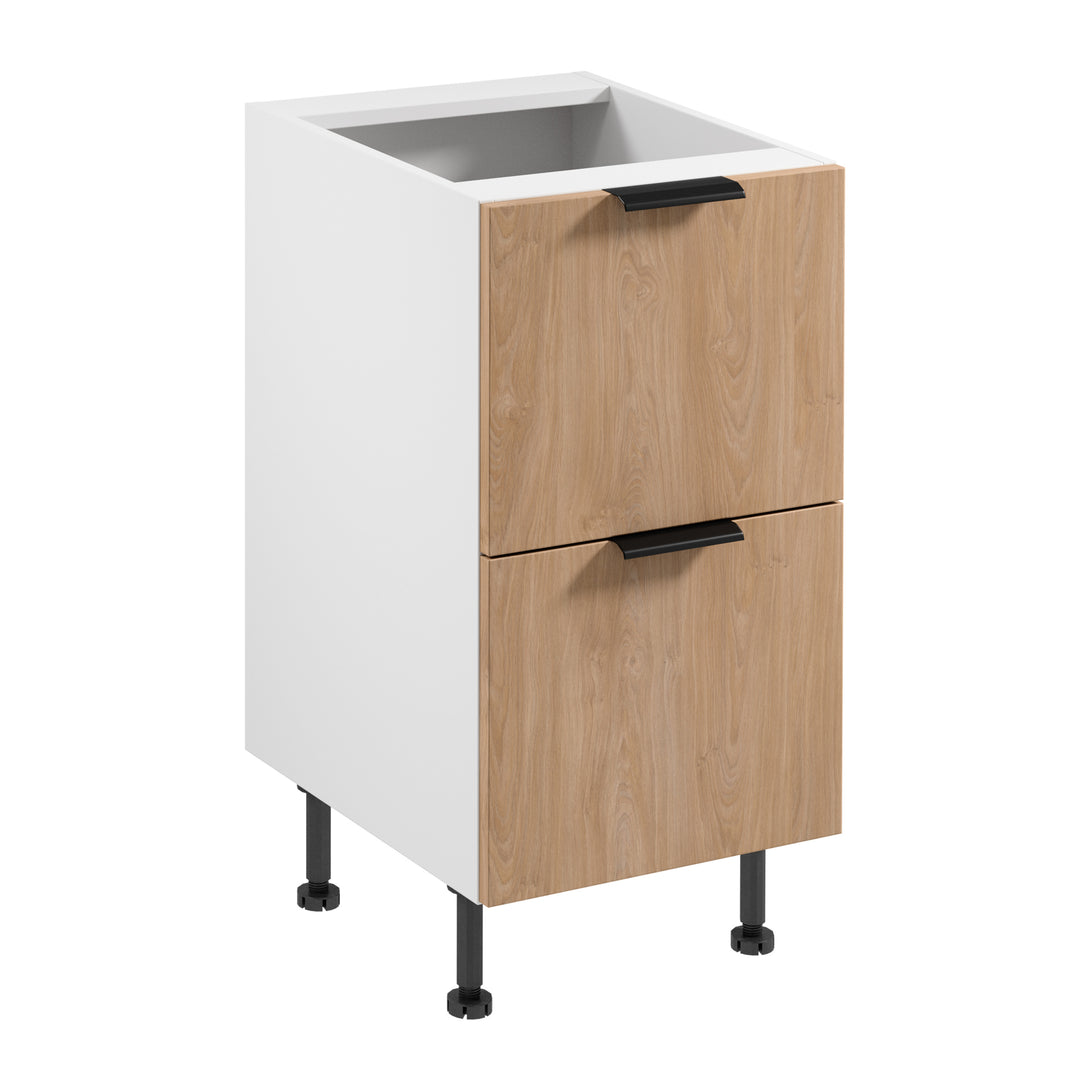 Unterschrank D45S2 AX - Sorento Weiß Sonoma Eiche - Funktionale Lösung für organisierte Aufbewahrung. - ROYAL24_MARKT