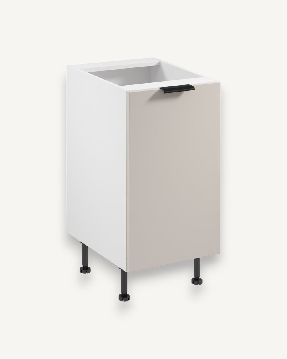 Unterschrank D45 P/L – Sorento Weiß Beige – Stilvolle Stauraumlösungen für Ihre Küche.