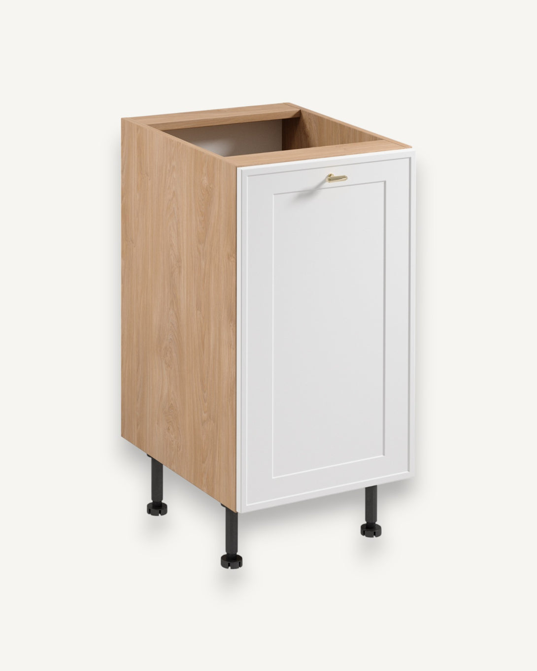 Unterschrank D45 P/L - Sorento Sonoma Eiche Weiß - Hergestellt aus hochwertigen Materialien. - ROYAL24_MARKT