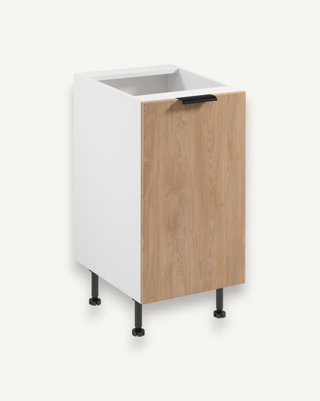 Unterschrank D45 P/L - Sorento Weiß Sonoma Eiche - Hochwertige Materialien für zusätzliche Stabilität. - ROYAL24_MARKT