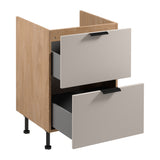 Spülenunterschrank - D60IN AX - Sorento Beige Sonoma Eiche - Bietet viel Stauraum für Küchenutensilien. - ROYAL24_MARKT