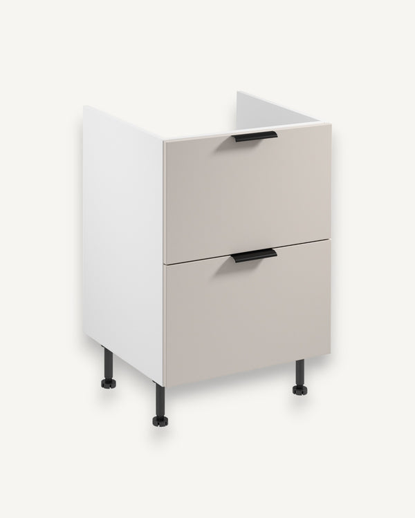 Spülenunterschrank D60IN AX - Sorento Weiß Beige - Perfekte Organisation für Ihre Utensilien. - ROYAL24_MARKT