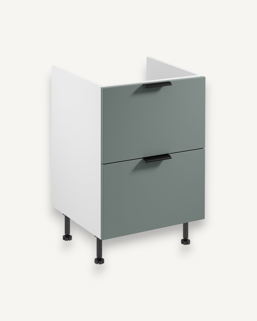 Spülenunterschrank D60IN AX - Sorento Weiß Grün - Die perfekte Lösung für Ihre Küche. - ROYAL24_MARKT