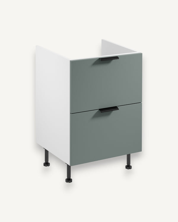 Spülenunterschrank D60IN AX - Sorento Weiß Grün - Die perfekte Lösung für Ihre Küche. - ROYAL24_MARKT