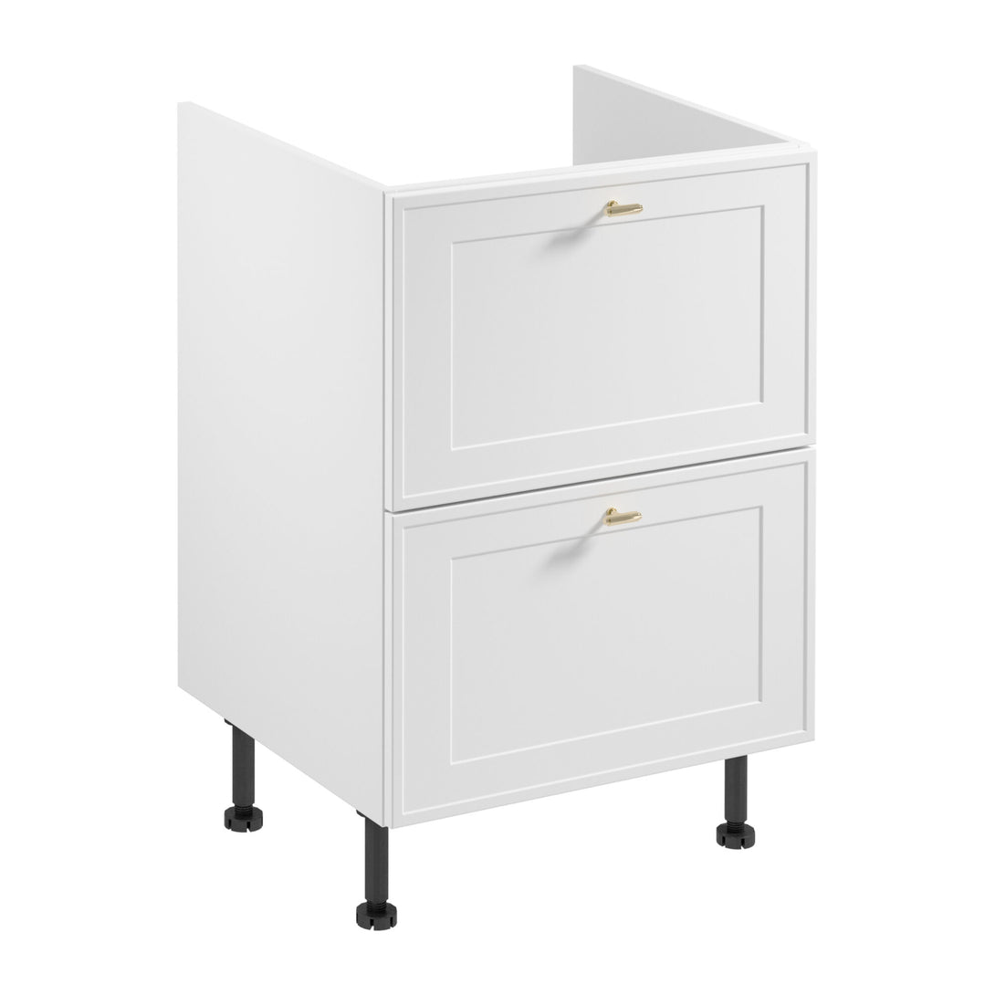 Spülenunterschrank D60IN AX - Sorento Weiß - Schlichtes Design, das nie aus der Mode kommt. - ROYAL24_MARKT