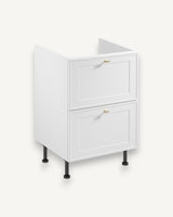 Spülenunterschrank D60IN AX - Sorento Weiß - Schlichtes Design, das nie aus der Mode kommt. - ROYAL24_MARKT