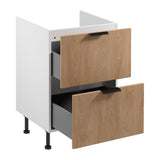 Spülenunterschrank D60IN AX - Sorento Weiß Sonoma Eiche - Praktisches und elegantes Design mit Stauraum. - ROYAL24_MARKT