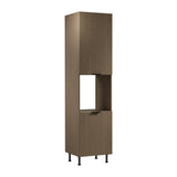 Mikrowellenumbauschrank D60PWN P/L - Sorento Dunkle Eiche - Perfekte Integration für Ihren Herd.