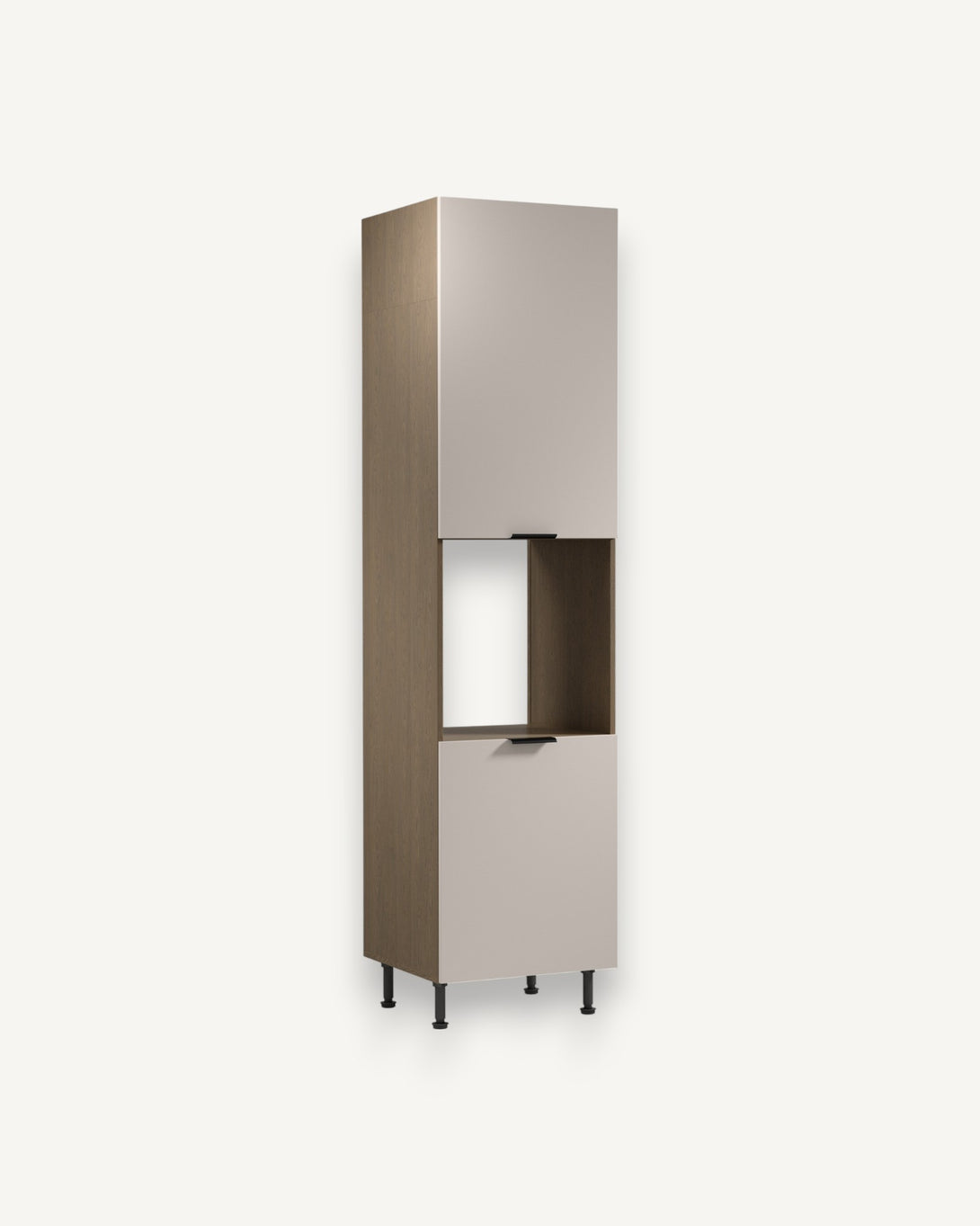 Mikrowellenumbauschrank D60PWN L/L - Sorento Beige - Perfekte Integration für Ihren Herd. - ROYAL24_MARKT