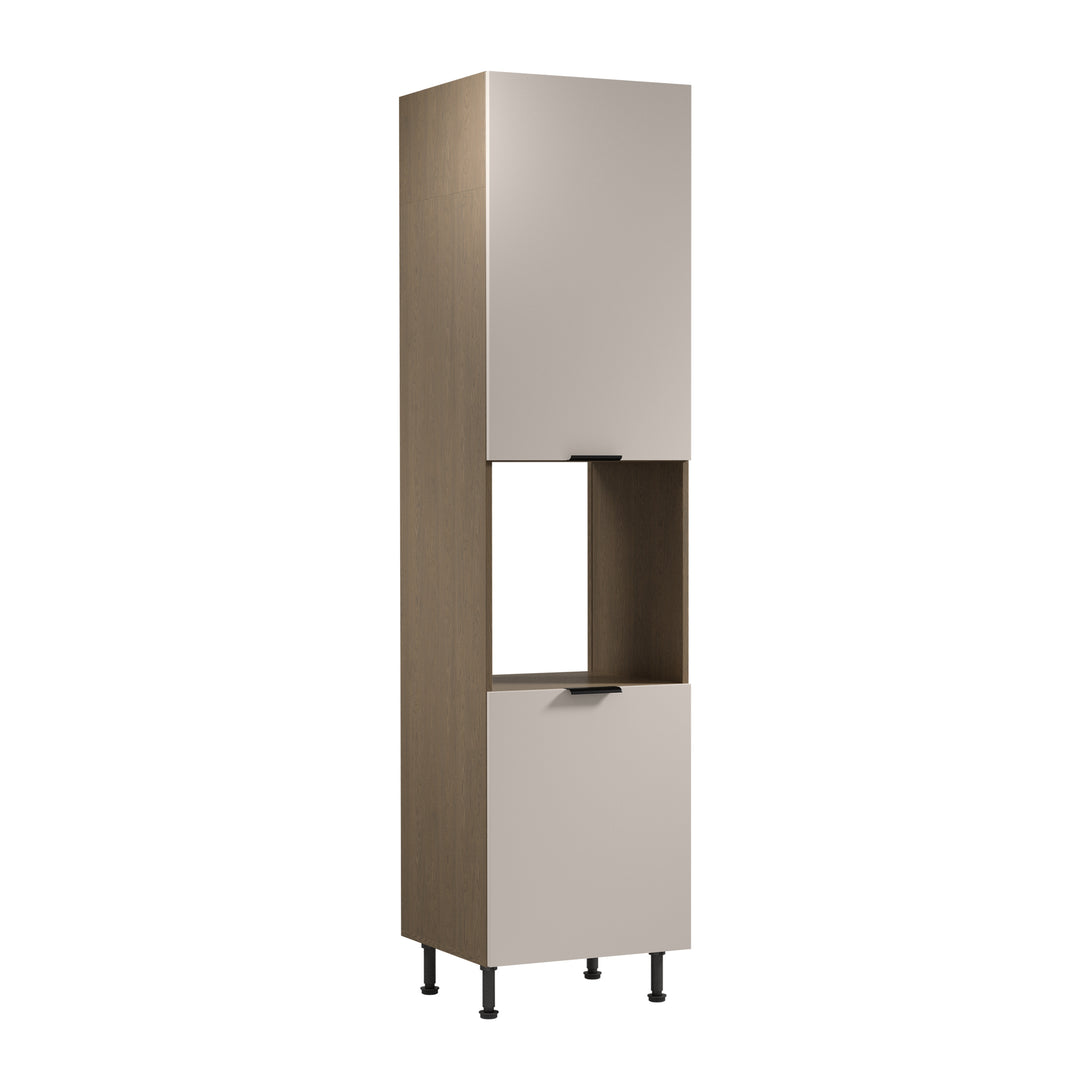 Mikrowellenumbauschrank D60PWN L/L - Sorento Beige - Perfekte Integration für Ihren Herd. - ROYAL24_MARKT