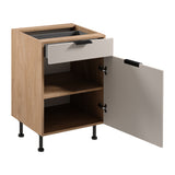 Unterschrank D60S1 P/L AX - Sorento Beige Sonoma Eiche - geräumige Stauraumlösung für Ihre Küche - ROYAL24_MARKT