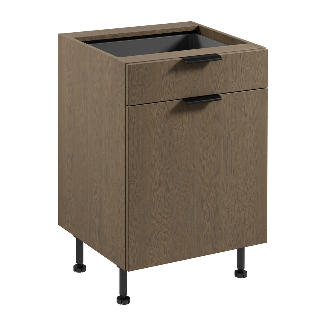 Unterschrank D60S1 P/L AX - Sorento Dunkle Eiche - Ordnung mit modernem Design. - ROYAL24_MARKT