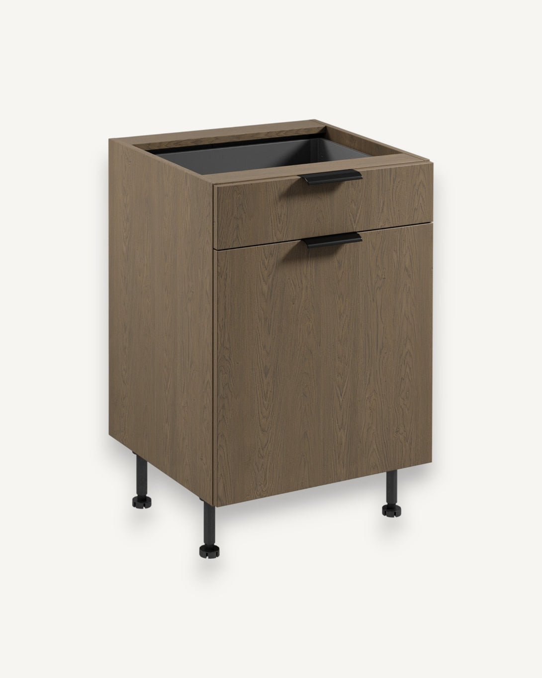 Unterschrank D60S1 P/L AX - Sorento Dunkle Eiche - Ordnung mit modernem Design. - ROYAL24_MARKT