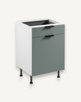 Unterschrank D60S1 P/L AX - Sorento Weiß Grün - Optimale Raumnutzung in der Küche. - ROYAL24_MARKT