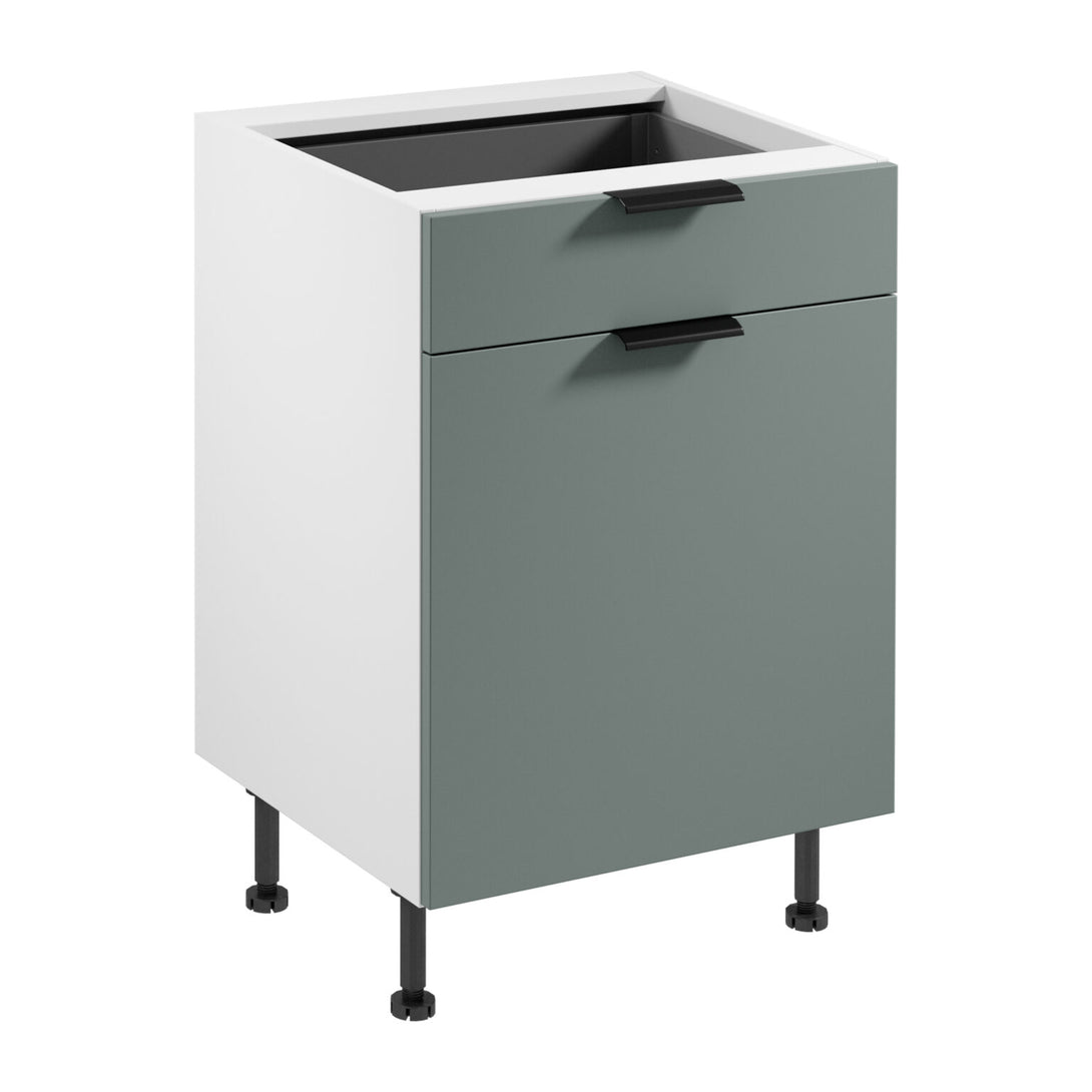 Unterschrank D60S1 P/L AX - Sorento Weiß Grün - Optimale Raumnutzung in der Küche. - ROYAL24_MARKT