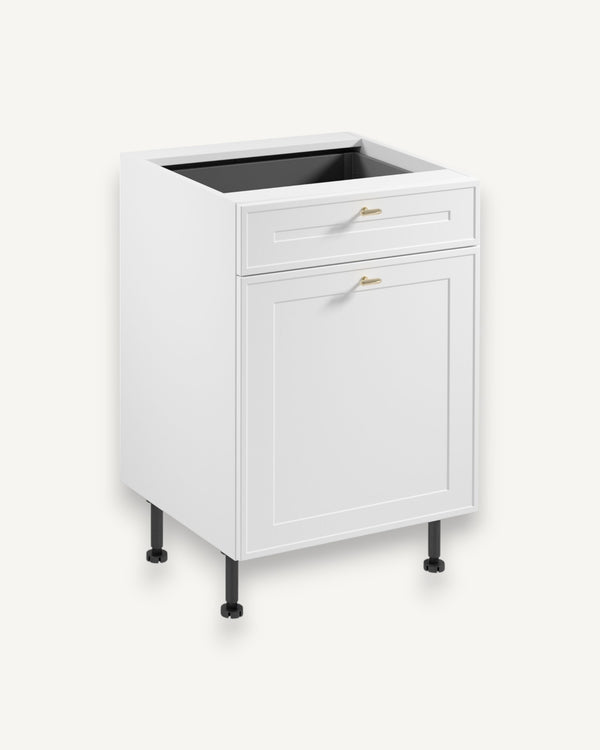 Unterschrank D60S1 P/L AX - Sorento Weiß - Stilvoller Unterschrank für Ihre Küche. - ROYAL24_MARKT