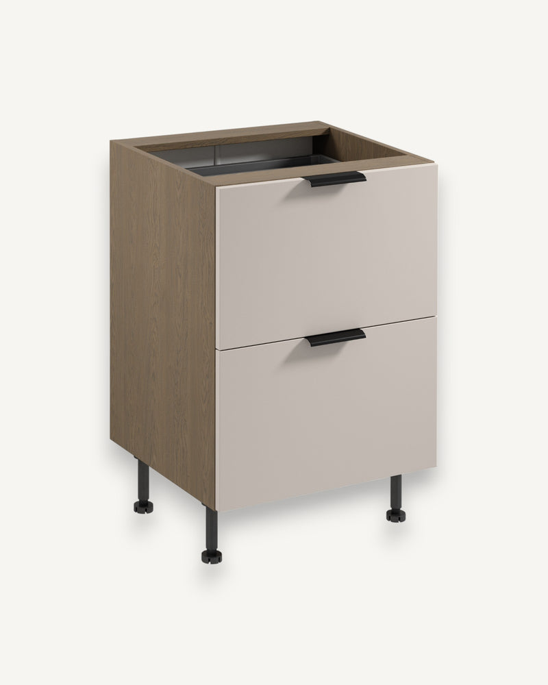 Unterschrank D60S2+1 AX – Sorento Beige – Funktionalität trifft modernes Design.