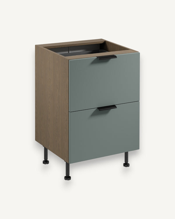 Unterschrank D60S2+1 AX - Sorento Grün - Stauraumwunder für mehr Ordnung. - ROYAL24_MARKT