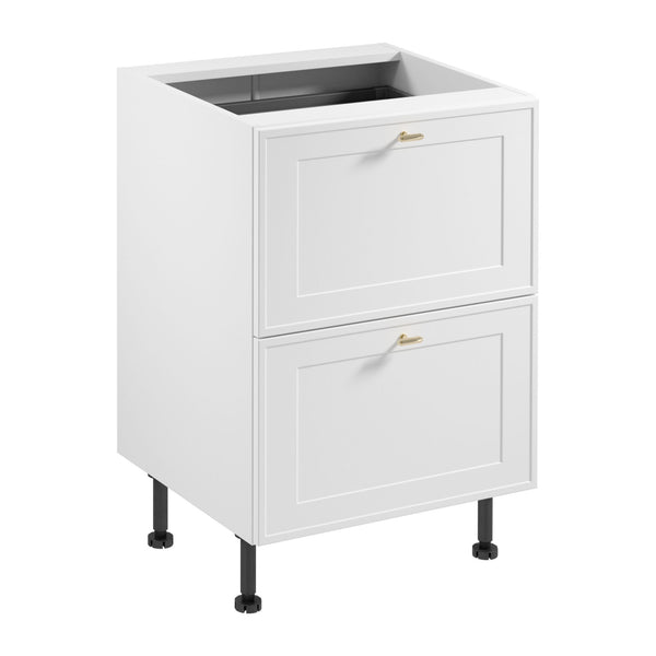 Unterschrank D60S2+1 AX - Sorento Weiß - Einfaches Design, große Wirkung. - ROYAL24_MARKT