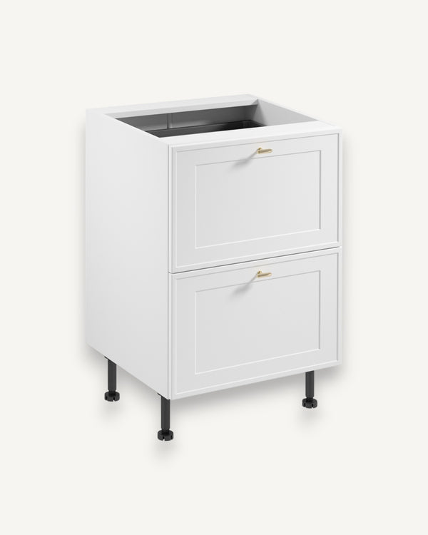 Unterschrank D60S2+1 AX - Sorento Weiß - Einfaches Design, große Wirkung. - ROYAL24_MARKT