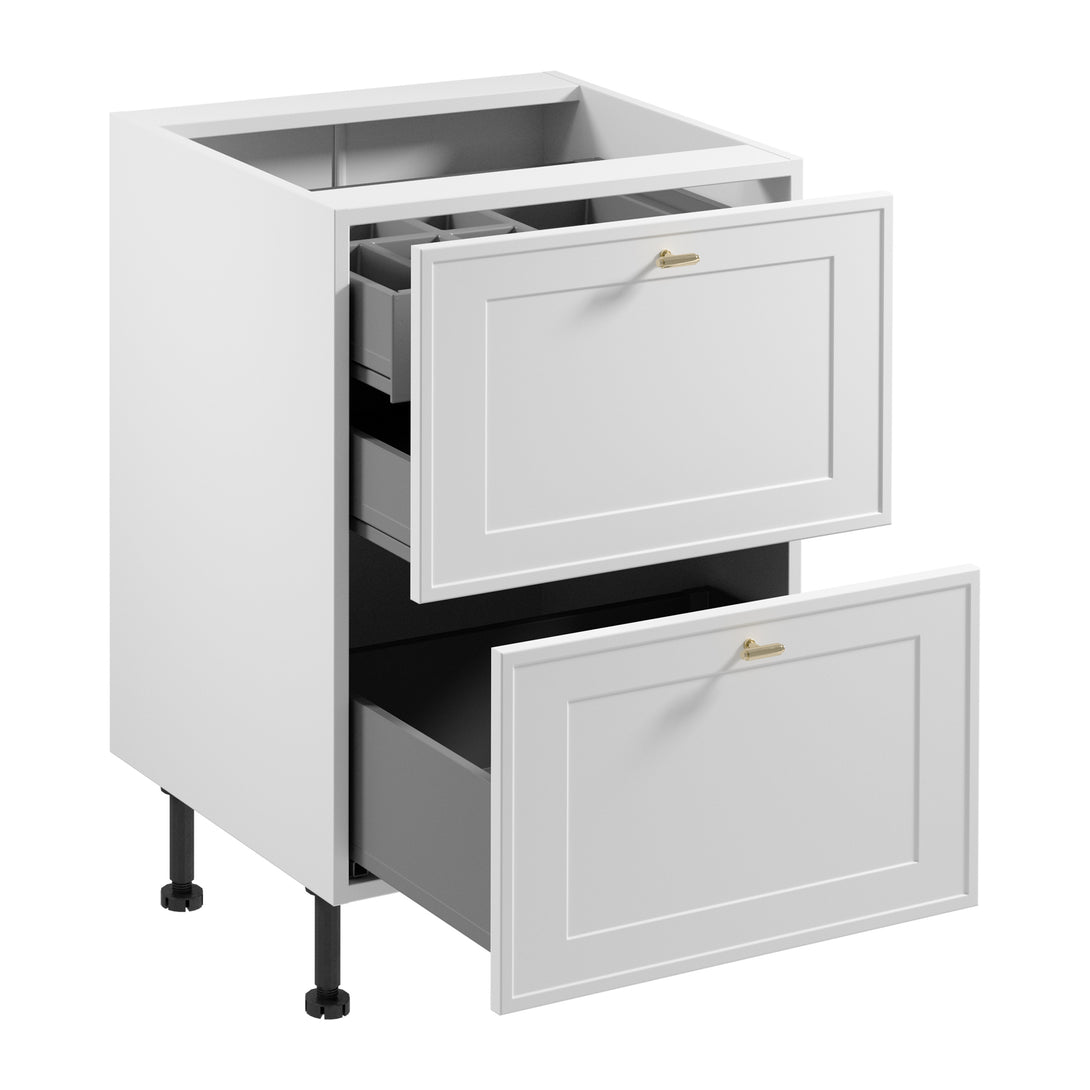 Unterschrank D60S2+1 AX - Sorento Weiß - Einfaches Design, große Wirkung. - ROYAL24_MARKT