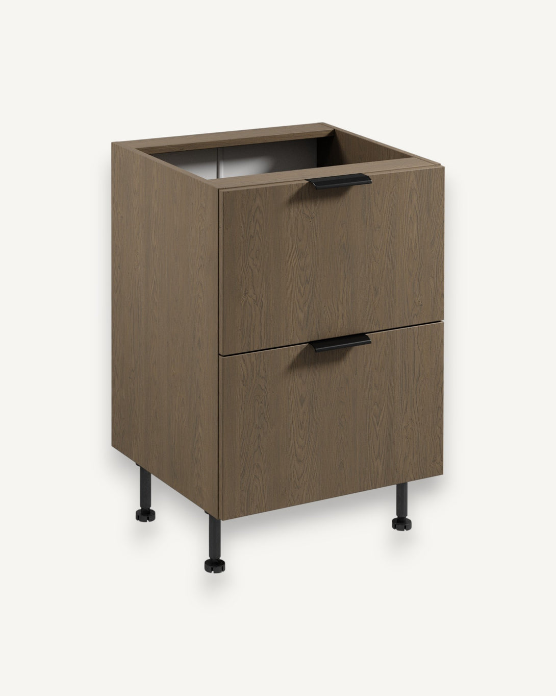 Unterschrank D60S2 AX - Sorento Dunkle Eiche - Praktisch und stilvoll in jeder Küche. - ROYAL24_MARKT