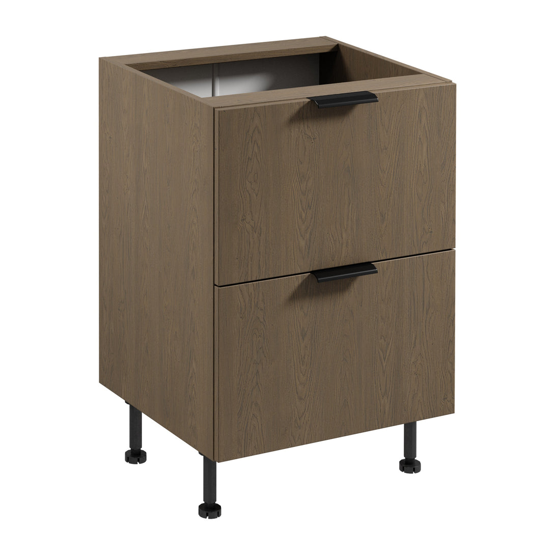 Unterschrank D60S2 AX - Sorento Dunkle Eiche - Praktisch und stilvoll in jeder Küche. - ROYAL24_MARKT