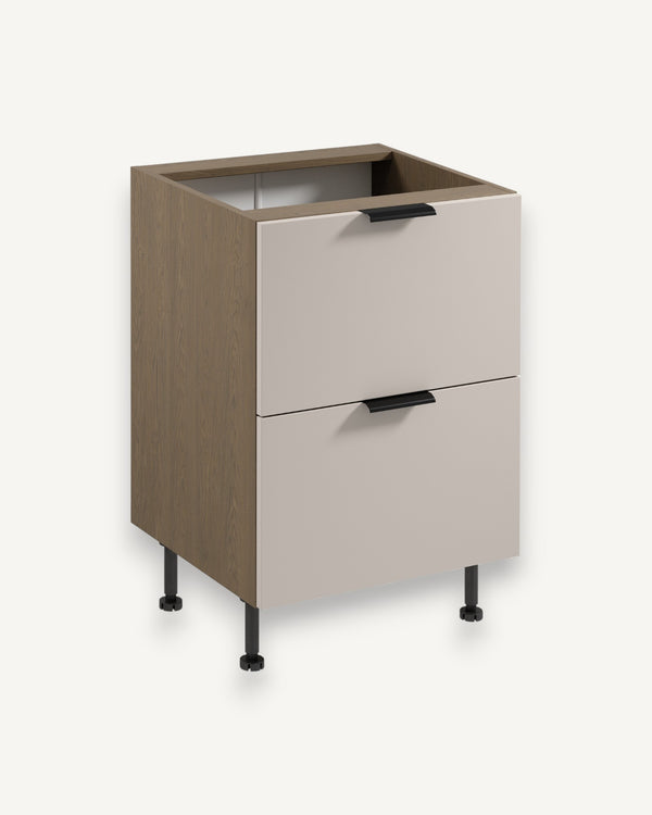 Unterschrank D60S2 AX - Sorento Beige - Praktisch und stilvoll in jeder Küche. - ROYAL24_MARKT