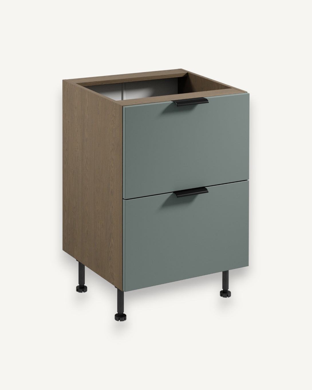 Unterschrank D60S2 AX - Sorento Grün - Praktische Aufbewahrung für Ihre Küche. - ROYAL24_MARKT