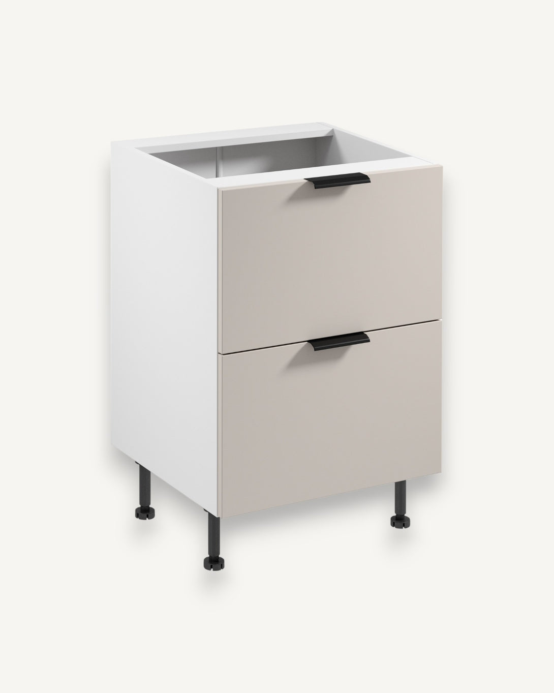 Unterschrank D60S2 AX - Sorento Weiß Beige - Praktische Schränke für den Alltag. - ROYAL24_MARKT