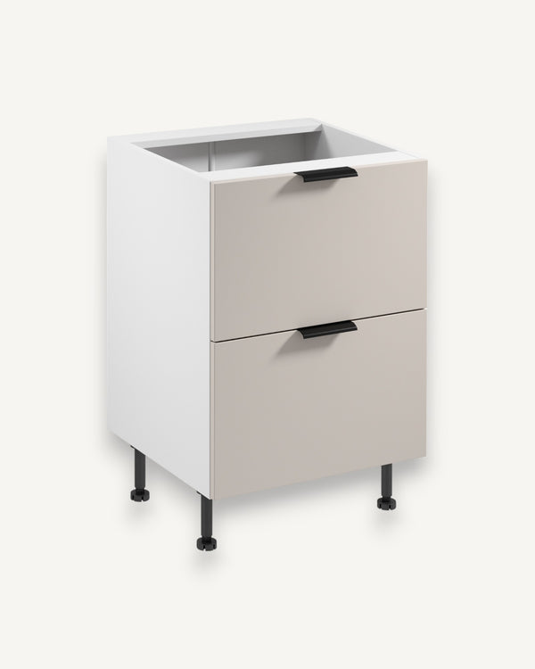 Unterschrank D60S2 AX - Sorento Weiß Beige - Praktische Schränke für den Alltag. - ROYAL24_MARKT