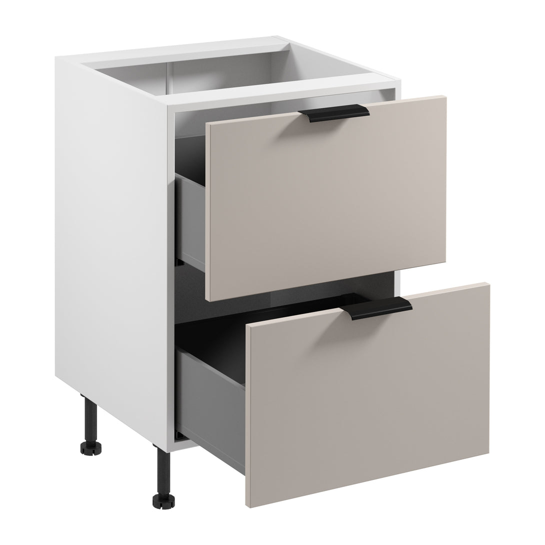 Unterschrank D60S2 AX - Sorento Weiß Beige - Praktische Schränke für den Alltag. - ROYAL24_MARKT
