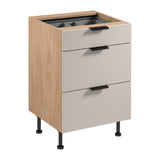 Unterschrank D60S3 AX - Sorento Beige Sonoma Eiche - Design – Funktionalität trifft Eleganz - ROYAL24_MARKT