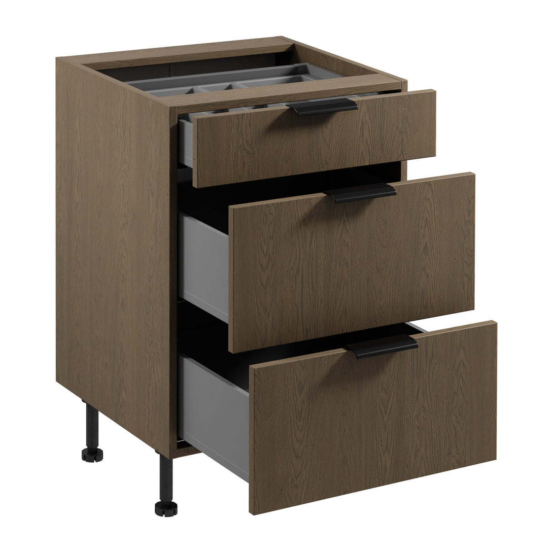 Unterschrank D60S3 AX - Sorento Dunkle Eiche - Unterschrank für höchsten Komfort. - ROYAL24_MARKT