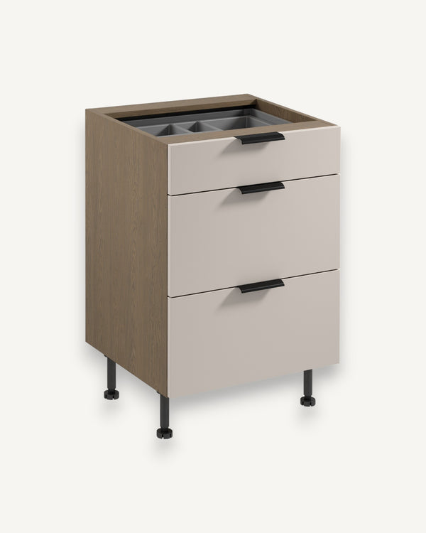 Unterschrank D60S3 AX - Sorento Beige - Die Basis für Ihre Küchenorganisation. - ROYAL24_MARKT