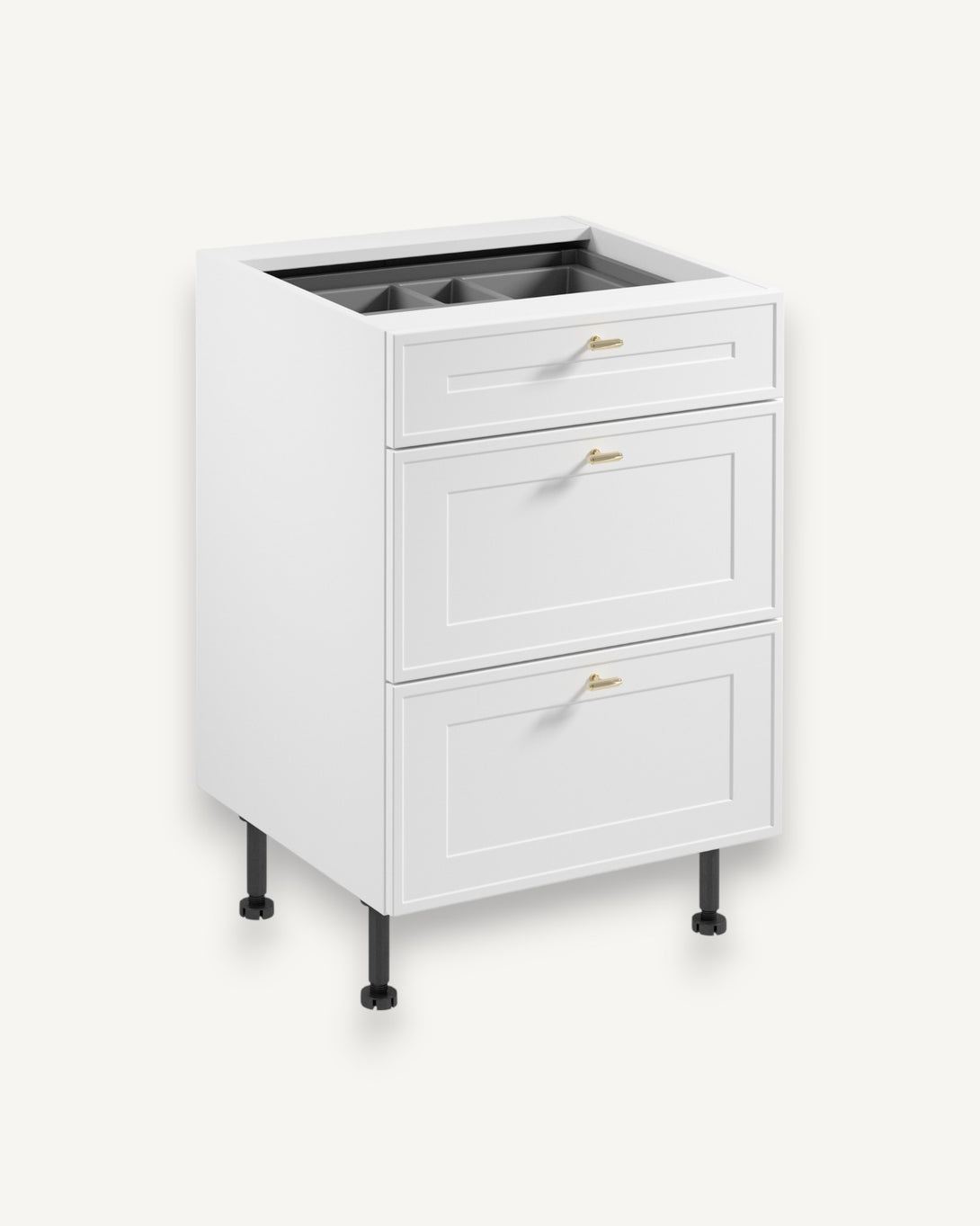 Unterschrank D60S3 AX - Sorento Weiß - Funktionalität, die beeindruckt. - ROYAL24_MARKT