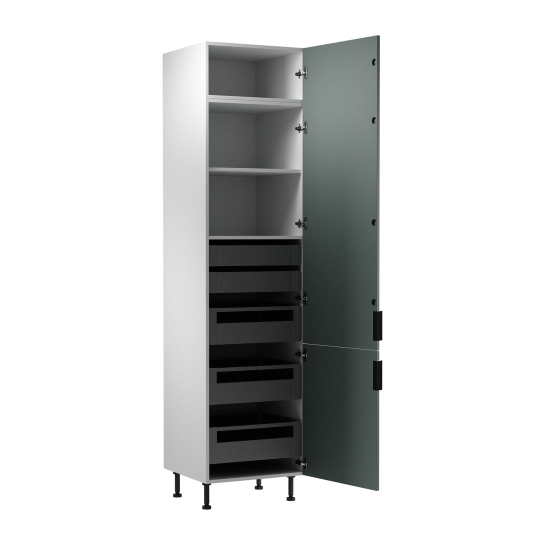 Hochschrank D60T P/L AX - Sorento Weiß Grün - Passgenau für Ihre Küche gefertigt. - ROYAL24_MARKT