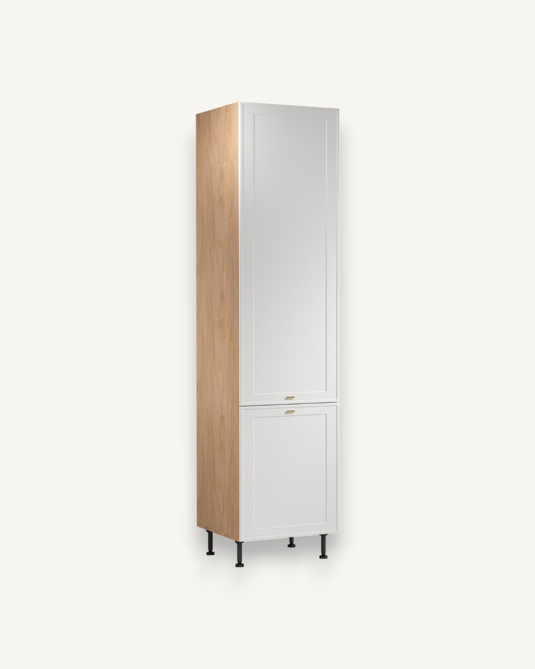 Hochschrank D60T P/L AX - Sorento Sonoma Eiche Weiß - Schönes und praktisches Design für Ihre Küche. - ROYAL24_MARKT