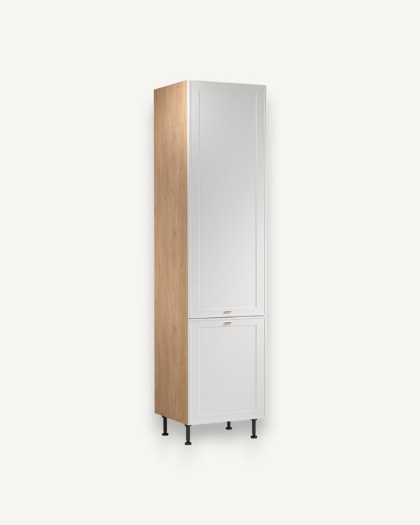 Hochschrank D60T P/L AX - Sorento Sonoma Eiche Weiß - Schönes und praktisches Design für Ihre Küche. - ROYAL24_MARKT
