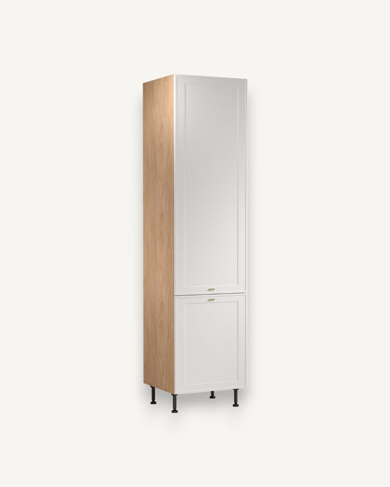 Hochschrank D60T P/L AX - Sorento Sonoma Eiche Weiß - Schönes und praktisches Design für Ihre Küche.