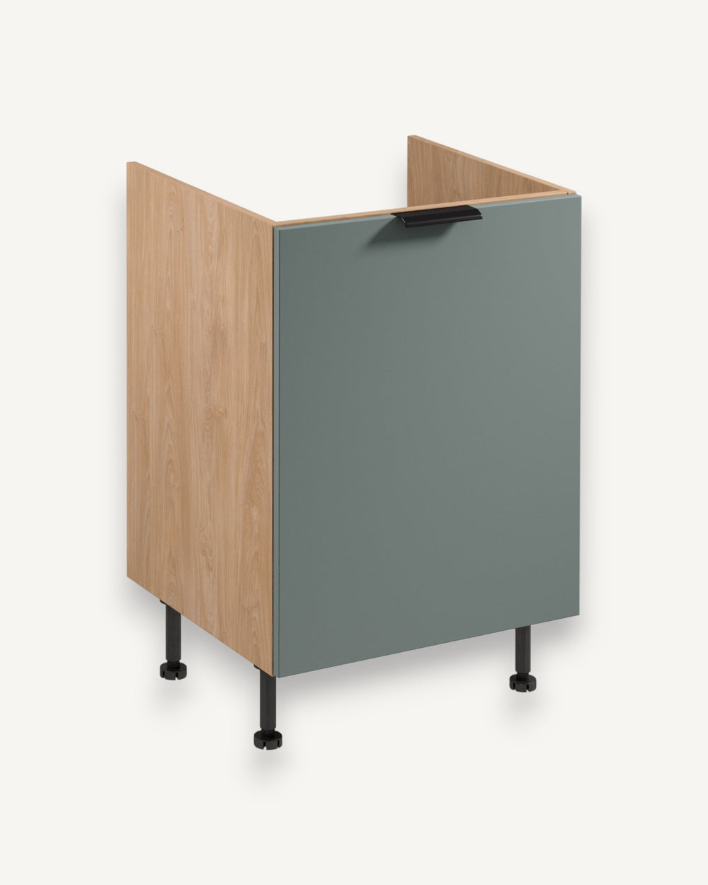 Spülenunterschrank mit Sortiereinsatz D60ZS AX – Sorento Grün Sonoma Eiche – Perfekte Organisation für Ihre Küchenutensilien.