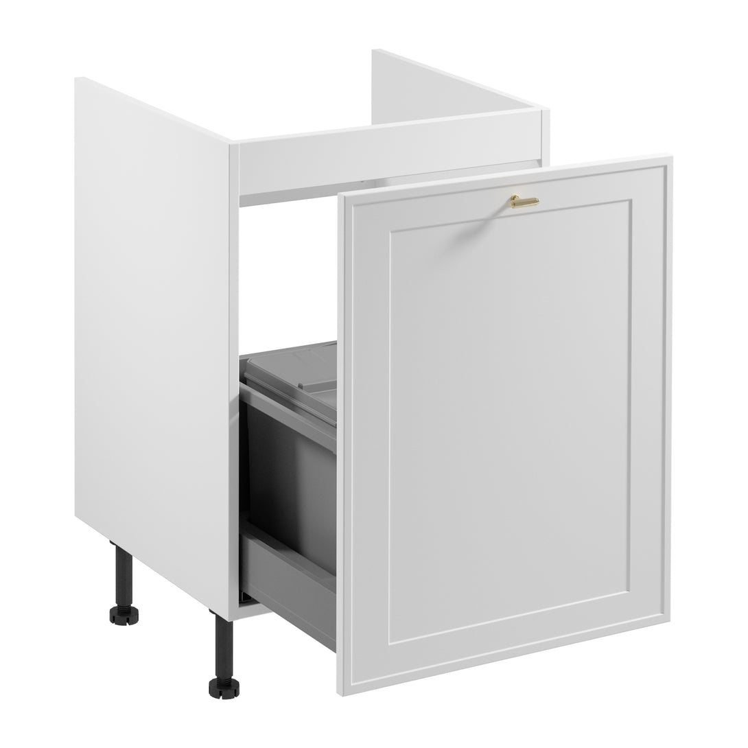 Unterschrank mit Sortiereinsatz D60ZS AX - Sorento Weiß - Langlebig und robust. - ROYAL24_MARKT