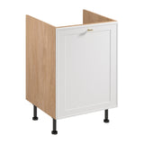 Spülenschrank D60ZS AX - Sorento Sonoma Eiche Weiß - Praktisch und elegant für Ihre Küche. - ROYAL24_MARKT