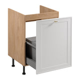 Spülenschrank D60ZS AX - Sorento Sonoma Eiche Weiß - Praktisch und elegant für Ihre Küche. - ROYAL24_MARKT