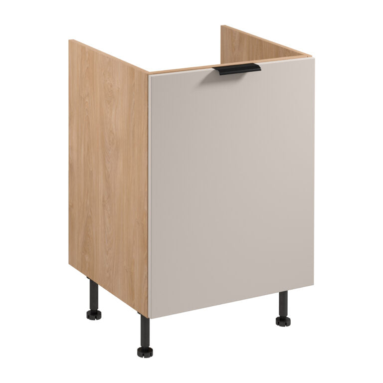 Spülenunterschrank D60Z P/L - Sorento Beige Sonoma Eiche - ideal für Ihre Küchenutensilien - ROYAL24_MARKT