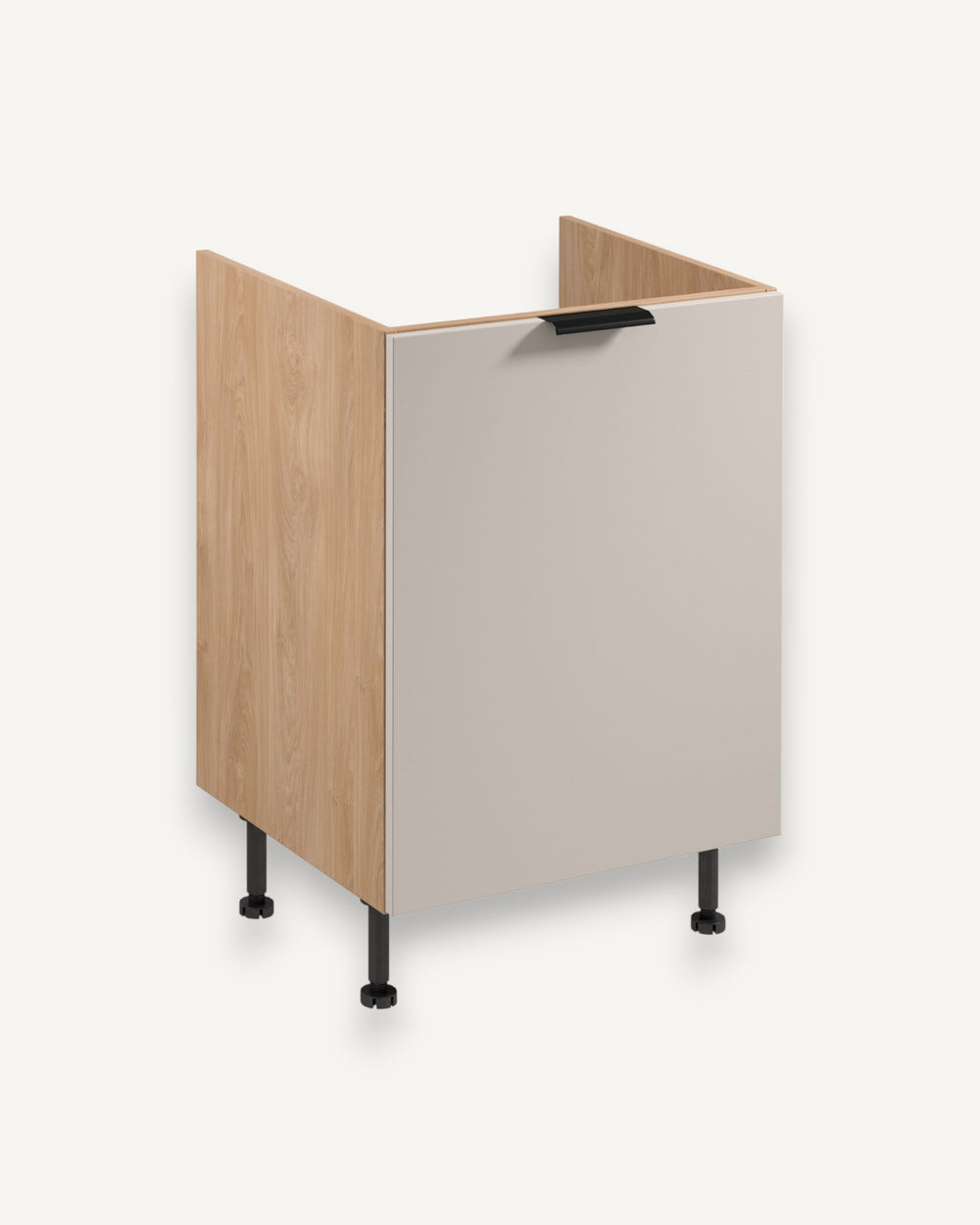 Spülenunterschrank D60Z P/L – Sorento Beige Sonoma Eiche – Ideal für Ihre Küchenutensilien.