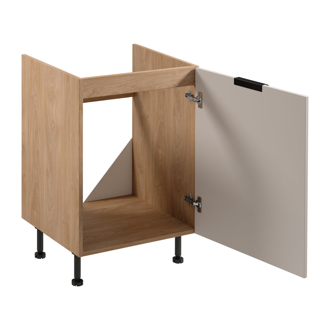 Spülenunterschrank D60Z P/L - Sorento Beige Sonoma Eiche - ideal für Ihre Küchenutensilien - ROYAL24_MARKT