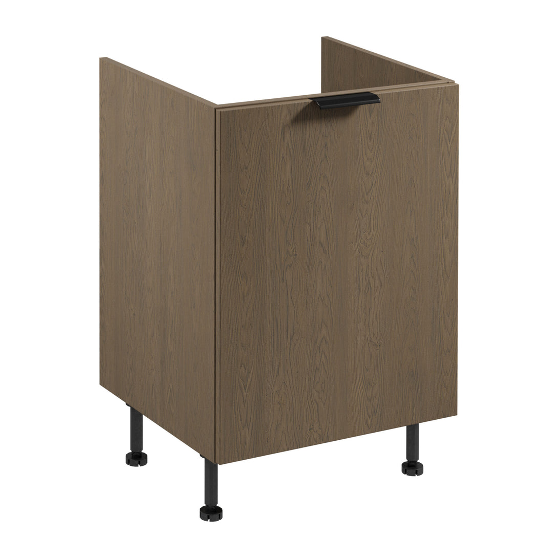 Spülenunterschrank D60Z P/L - Sorento Dunkle Eiche - Stilvoller Spülenunterschrank für Ihre Küche. - ROYAL24_MARKT