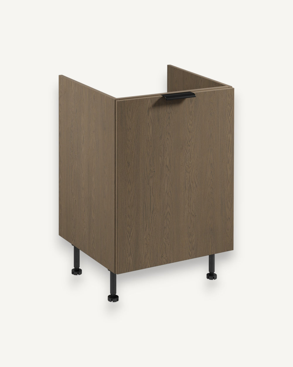 Spülenunterschrank D60Z P/L – Sorento Dunkle Eiche – Stilvoller Spülenunterschrank für Ihre Küche.