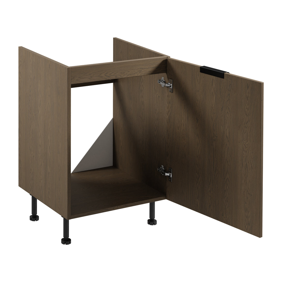 Spülenunterschrank D60Z P/L - Sorento Dunkle Eiche - Stilvoller Spülenunterschrank für Ihre Küche. - ROYAL24_MARKT